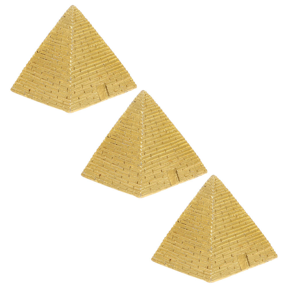 Resin Crafts - 3-teiliges Set Miniatur-Ägyptische-Pyramiden aus Kunstharz, hochrealistische