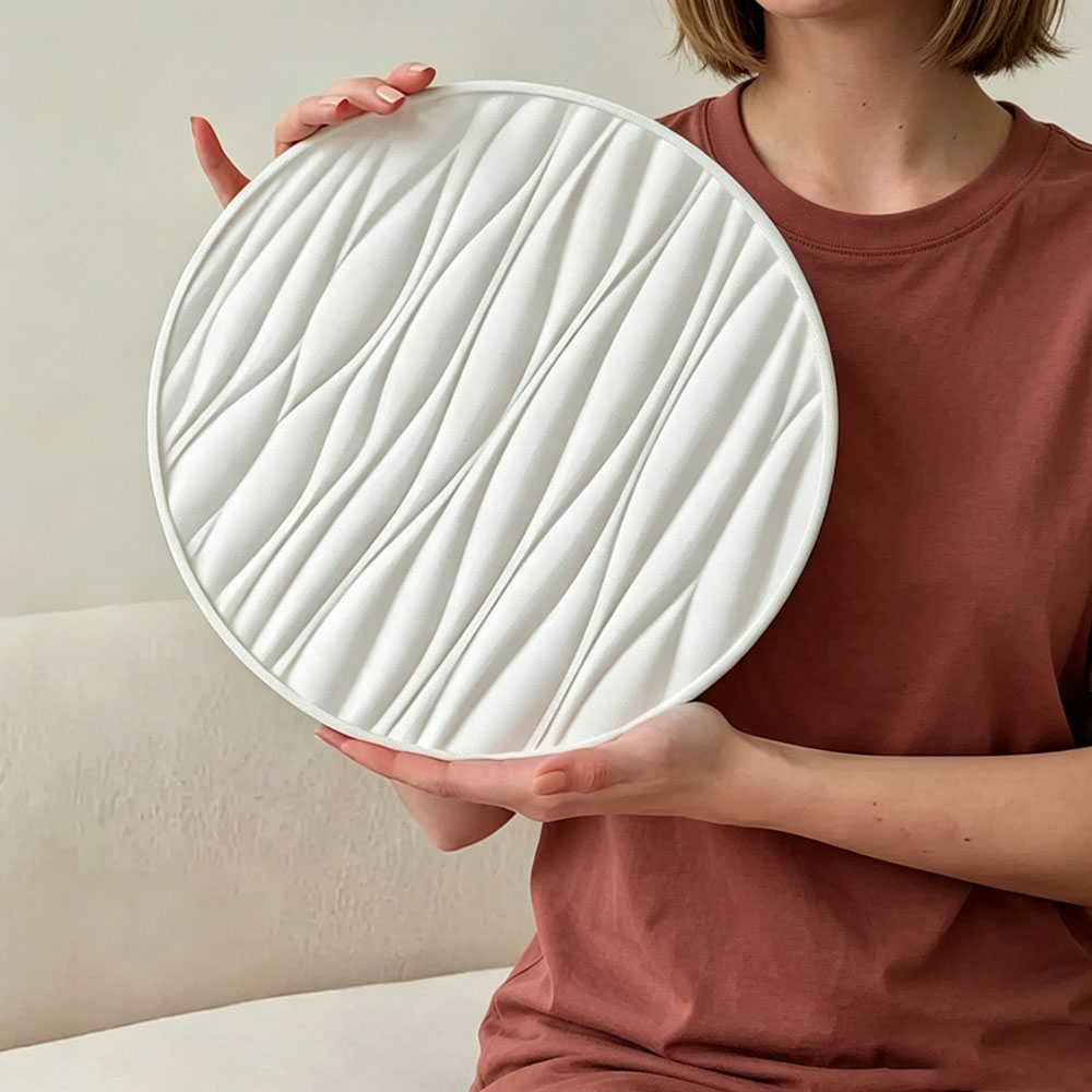 Silicone Mold Tray - Große runde Silikonform für Wellenmuster-Zement- und
