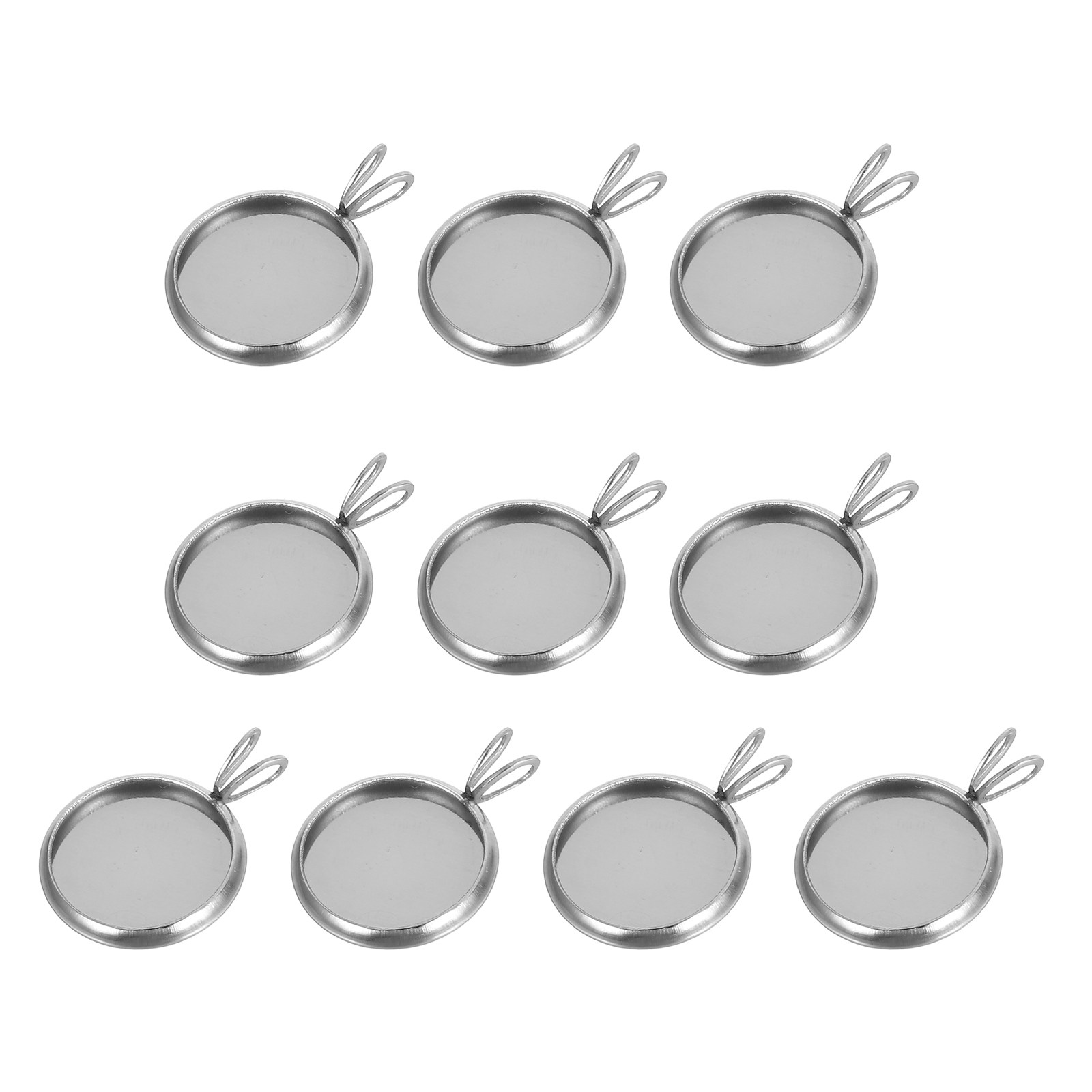 Resin Crafts Diy - 10 Stück 12 mm runde Anhänger-Basen,
