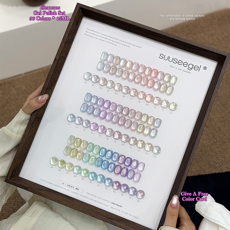 Resin Glitter Pack - 36 Farben Cat Eye Gel Nagellack