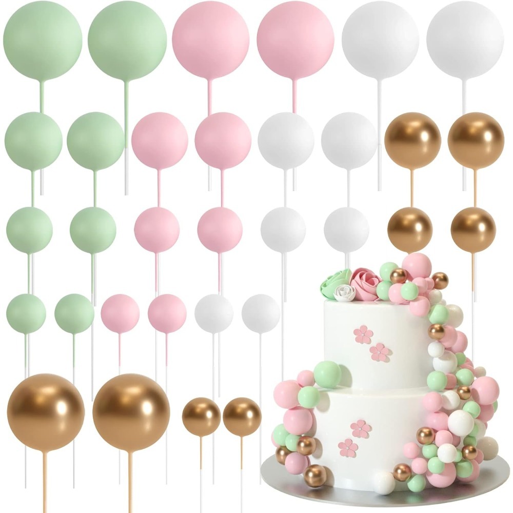 Gold Foil Flakes - 20 Stück Happy Birthday Kugelkuchen Gold