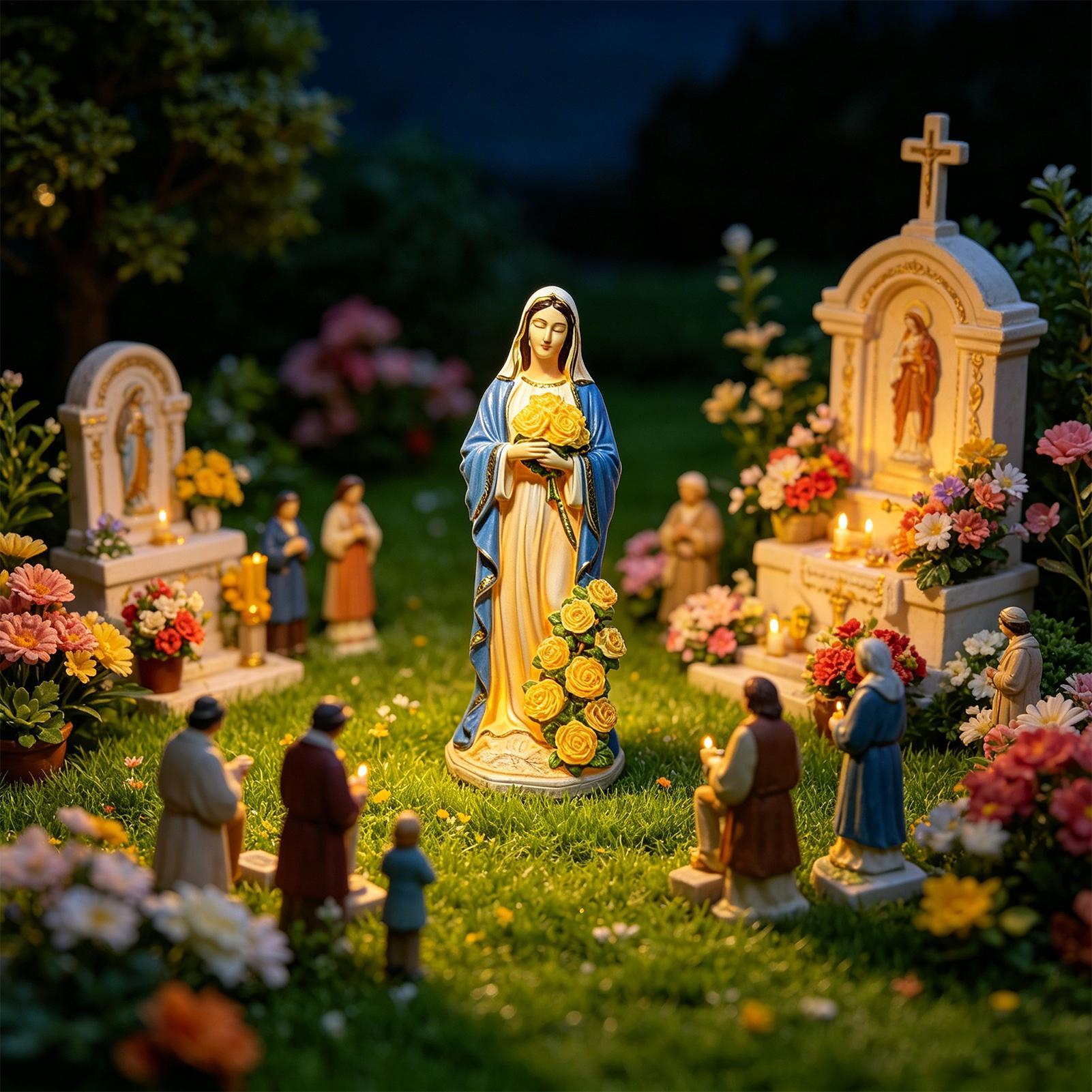 Solar-Statue der Jungfrau Mari – Resin Crafts Bewertung und Preis